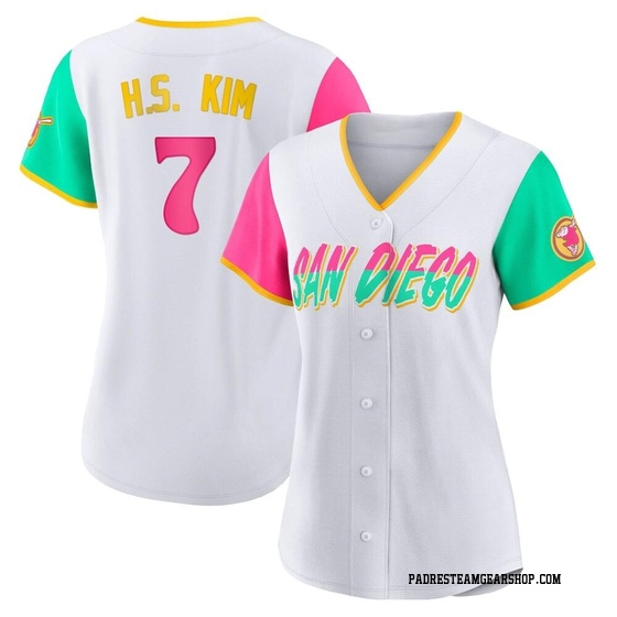 Men's San Diego Padres Ha-Seong Kim Nike White Replica Player Jersey