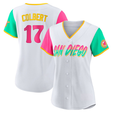 MAJESTIC  NATE COLBERT San Diego Padres 1974 Cooperstown Baseball Jersey